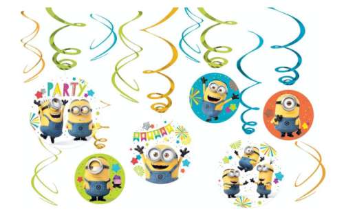 Minion Hanging Swirl Decorations - Click Image to Close